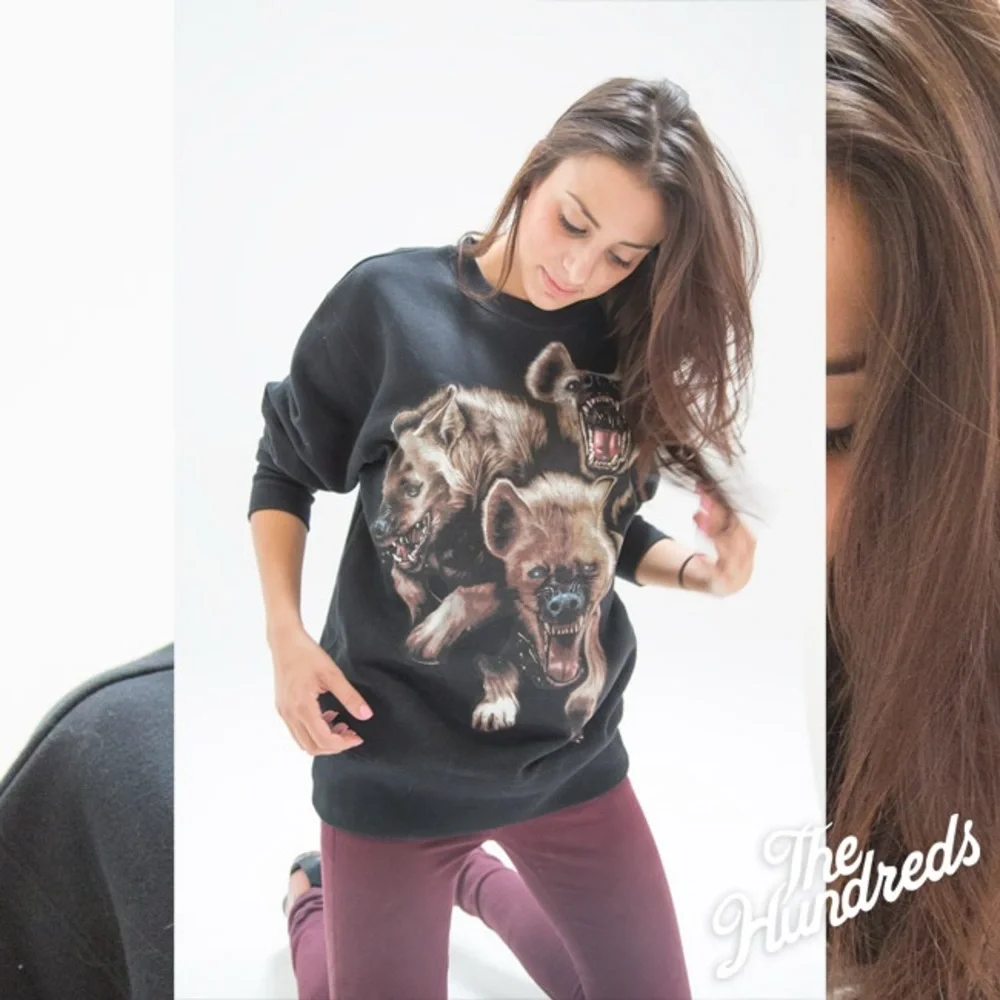 RARE The Hundreds Attacking Hyena Crew Neck Sweatshirt Limited Edition - Picture 10 of 10